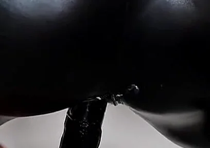 Raw Clip in the Pvc Black Suit Taking Rambone