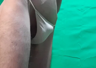 Skin Colored G-string Try on
