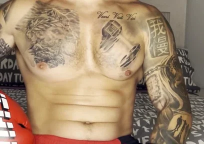 Fighter Big Cum! with No Hands
