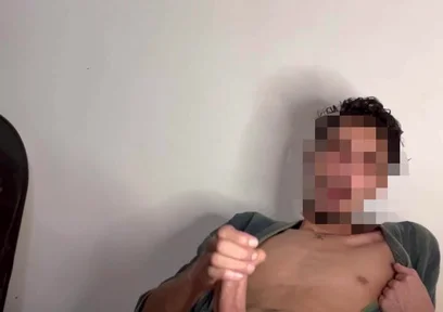 Arab Man Jerks off His Big Cock After Shower
