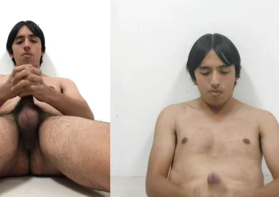 Hairy Latino Man Tries on 2 Angle Masturbation