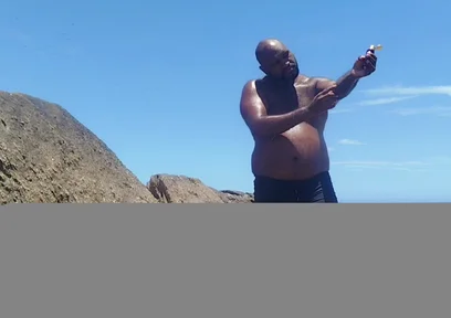 Tanning My Hairy Body and Gg on the Apoador's Stone in Rj