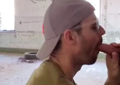 A Tourist Visiting An Abandoned Building Gets His Big Cock Sucked By A Guy And