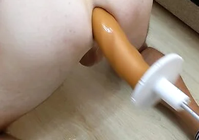 Machine Deep Anal Sex With 40x5.5 Cm Long Liquid Silicone Dildo