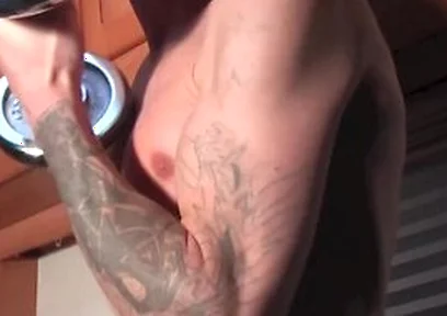 Hunk Twink Giles Lubes Up His Abs And Dick