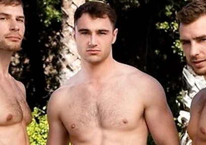 Bubble Butt Bitch Spitroasted By Big Cocked Muscle - Carter Woods, Michael Boston, David Skylar