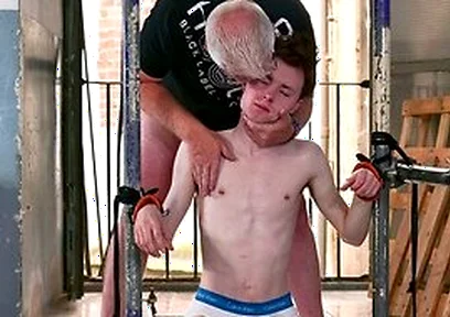 Servicing Hard Master : Stepdaddy Trains His Subs Throat With Dildo