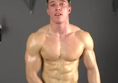 Handsome Muscle Boy Larry Mccormick Flexing And Wanking