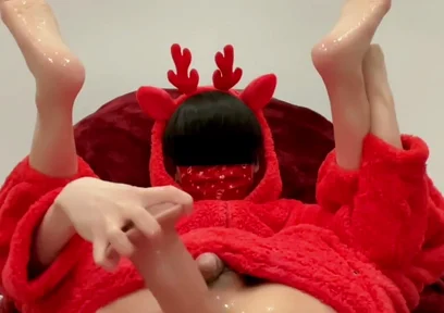 Merry Christmas! Big Dick Toy, Fuck Asshole, Squirt Water.
