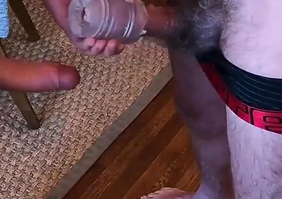 Daddy and Boy Bareback, Play with Toys and Cuddle