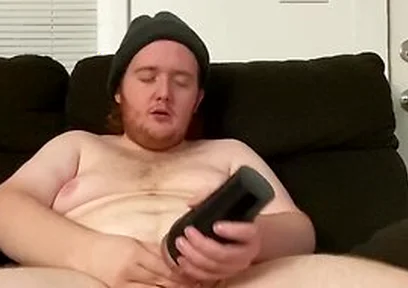 Young Chubby Guy Plays With A Fleshlight