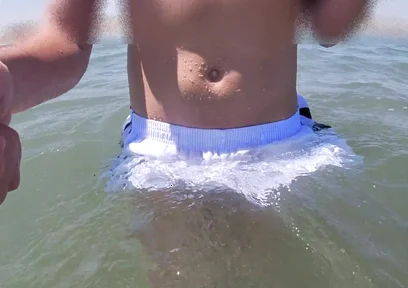 People on the Beach Freak Out When I Get Wet in Shorts