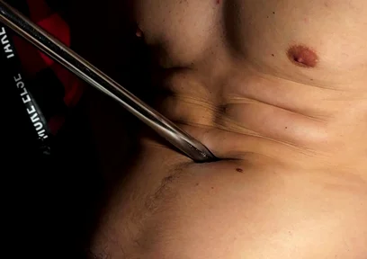 Belly Fetish Close-ups with Gutpunches and Navel Pressure Play