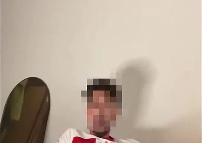 Arab Football Player Jerks off His Fat Cock and Asks for Feet and Socks Worship