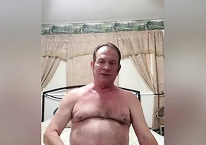 Old Man Stroking In Bed