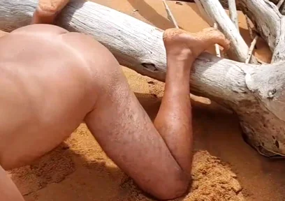Ladysilva Very Hot Naked on the Beach with Her Tanned Ass