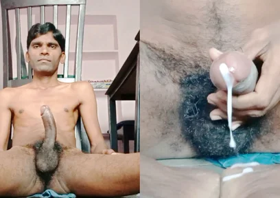 Rajesh Playboy 993 Naked Sat on the Floor Masturbating Big Cock and Cumming on the Feet