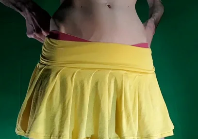 Yellow Miniskirt with Yellow Shorts
