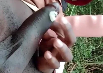 Outdoor playing with my dick and my huge dildo until cumshot