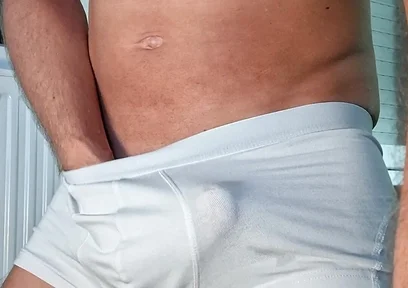 I Masturbate in My White Boxers and Take Out My Big Cock