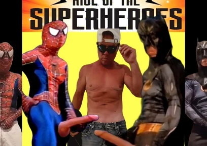 Batman and Spiderman a Big Cock Team