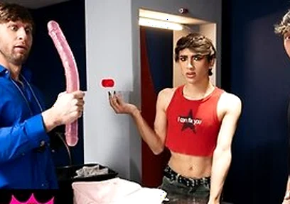 Airport Security Dom King Frees Foxy Alex From His Cock Cage And Licks His Delicious Ass