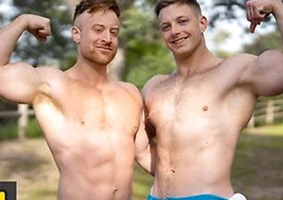 Kyle Denton & Tim James Check Each Other Out Before Getting Down And Dirty On The Bed