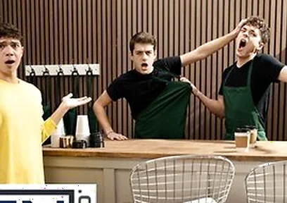 Men - Sam Ledger Wants A Coffee But Ends Up Taking Joey Millss Cock In His Mouth