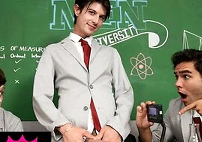 Jake Preston, Joey Mills And Damian Night In College Class Turns Into A Dick-measuring Contest And Then A Hot Group Sex