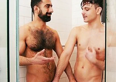Roommates Enzo Muller & Ali Rushs Shower Jerk Off Together Excuses Lead To Hot Sex