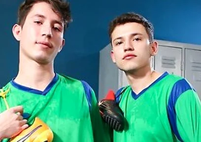 Teammates Jake Lotti & Loick Gauthier Get Wild In The Locker Room After Sweaty Workout