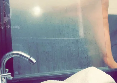 Pale White Skin Redhead Flatmate Caught Pissing in the Shower
