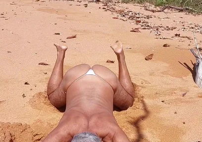 Ladysilva Crossdress What a Hot Slut in Panties on the Beach