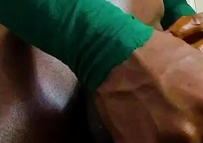 Horny Muscular Dude Splashed Out Cum in His Room