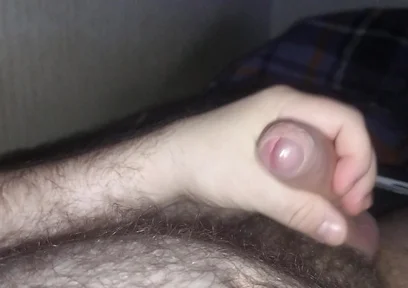 Masturbating on Bed and Huge Cumshot to My Hairy Belly