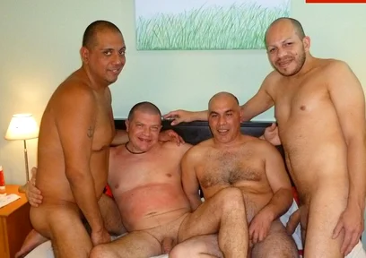 Mature Gay Guy Gangbanged