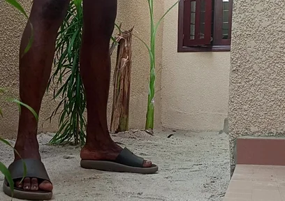 Wanking Myself up in the Back Yard