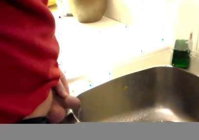 John Is Pissing in the Kitchen Sink