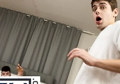 Men - Hatler Gurius Self Fucks His Hole, Then His Roommate Joey Mills Walks In To Help Him