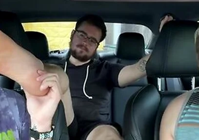 Car Ride Turns Into A Foot Licking And Worshipping