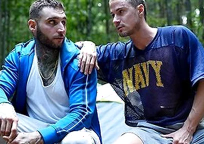 Curious Str8 Hunks Skyy Knox & Tony Dangelo Fuck In The Woods - French Subtitles