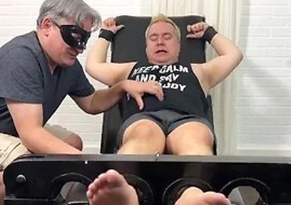 Dominant Stepdaddy Achilles Tickles His Submissive Chubby Sub