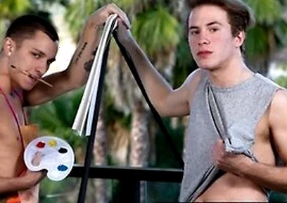 Micah West And Theo Brady - Aspiring Artist Twink Railed By Hunk Muse