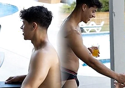 Nastytwinks - Outdoor Shower - Jay Angelo Takes Shower When Jordan Haze Joins, Bareback Shower Fuck