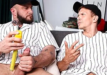Straight Buddies Crush Stepdaddy & Ethan Chase Argue About Who Has The Biggest Dick