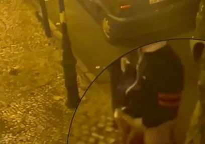 Amateur Boy Caught Peeing in the Street
