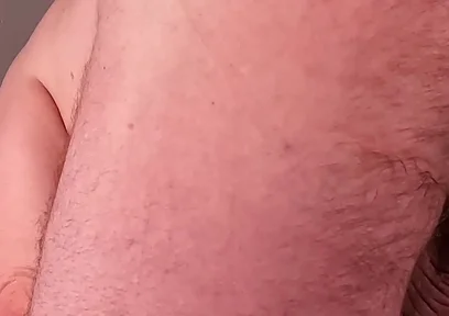 Bear Morning Stretch From Behind to Expose Big Balls, Cock and Asshole