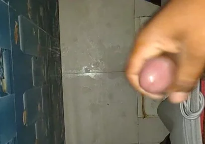 Desi Dick Masturbating in Bathroom