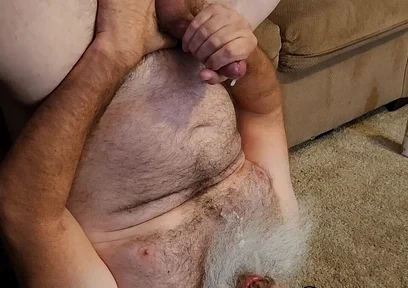 Jerk off and Cum on My Face and Beard