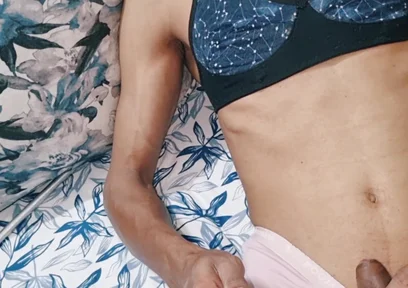 Sissy Crossdresser Stealing and Cumming in Mommy's Silk Satin Panties